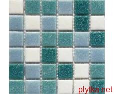 Мозаїка R-MOS A40443011 (на паперi) 327х327 білий 327x327x4 матова мікс зелений